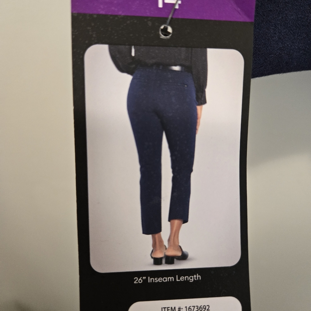 NWT BANANA REPUBLIC Women's Slim Straight Cropped Pant Size 14 - Picture 3 of 7